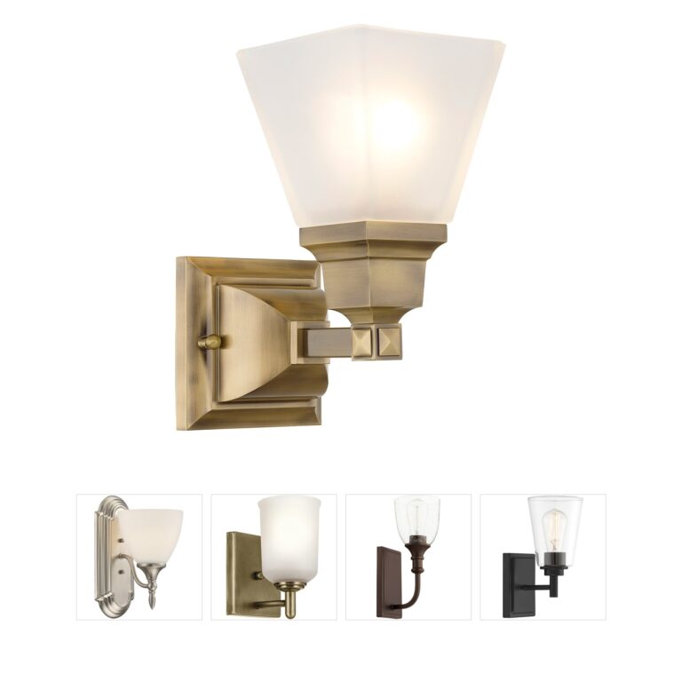 Livex Lighting Mission Collection Antique Brass Steel Wall Sconce