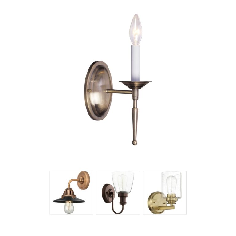 Livex Lighting Williamsburgh Antique Brass 1-Light Wall Sconce
