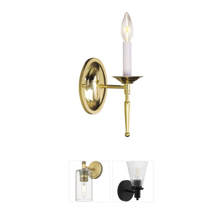 Livex Lighting Williamsburgh Polished Brass Wall Sconce