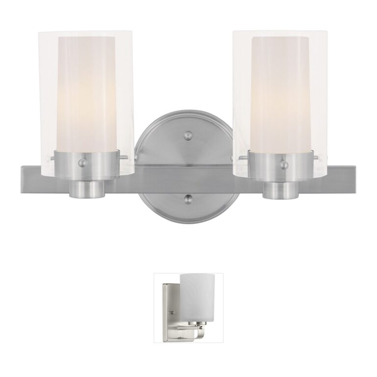 Livex Lighting Manhattan Steel 2-Light Vanity
