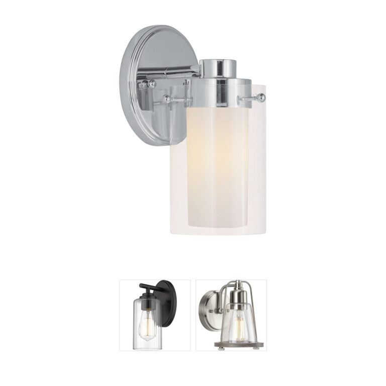 Livex Lighting Manhattan Steel 1-Light Vanity Fixture