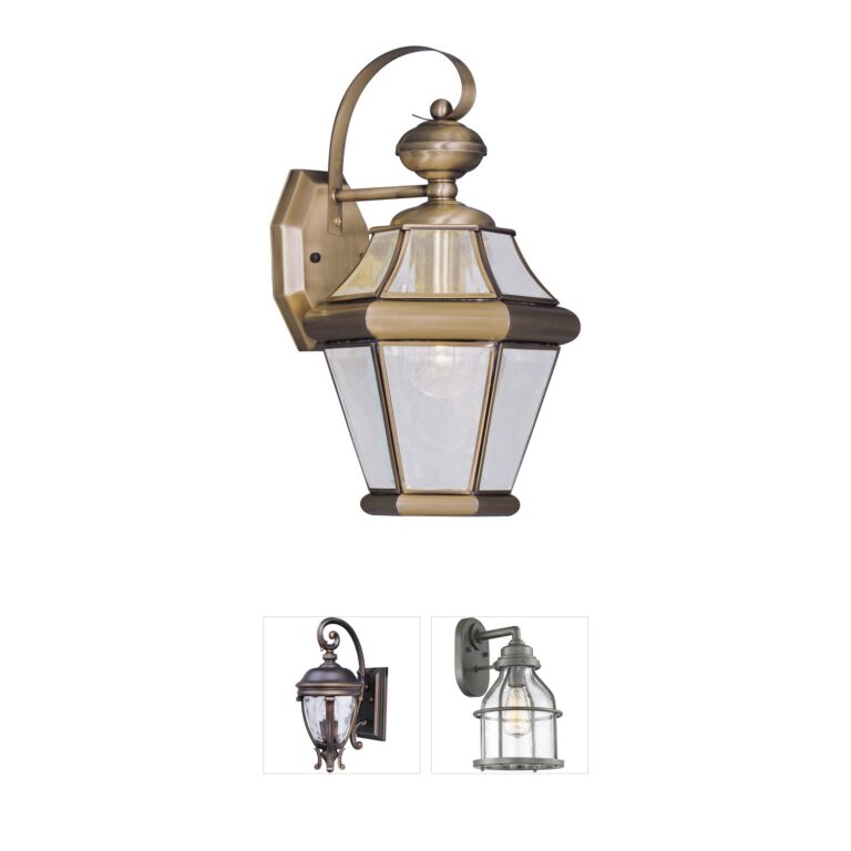 Livex Lighting Georgetown Solid Brass Outdoor Wall Lantern