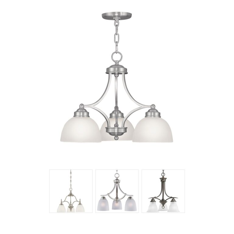 Livex Lighting Somerset Brushed Nickel 3-Light Chandelier