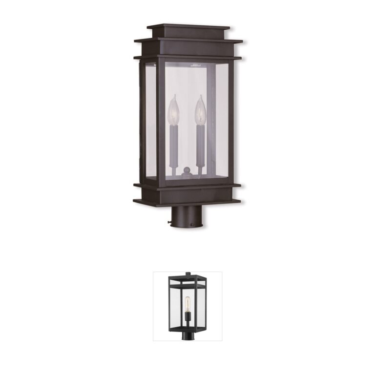 Livex Lighting Princeton Solid Brass Outdoor Post Lantern
