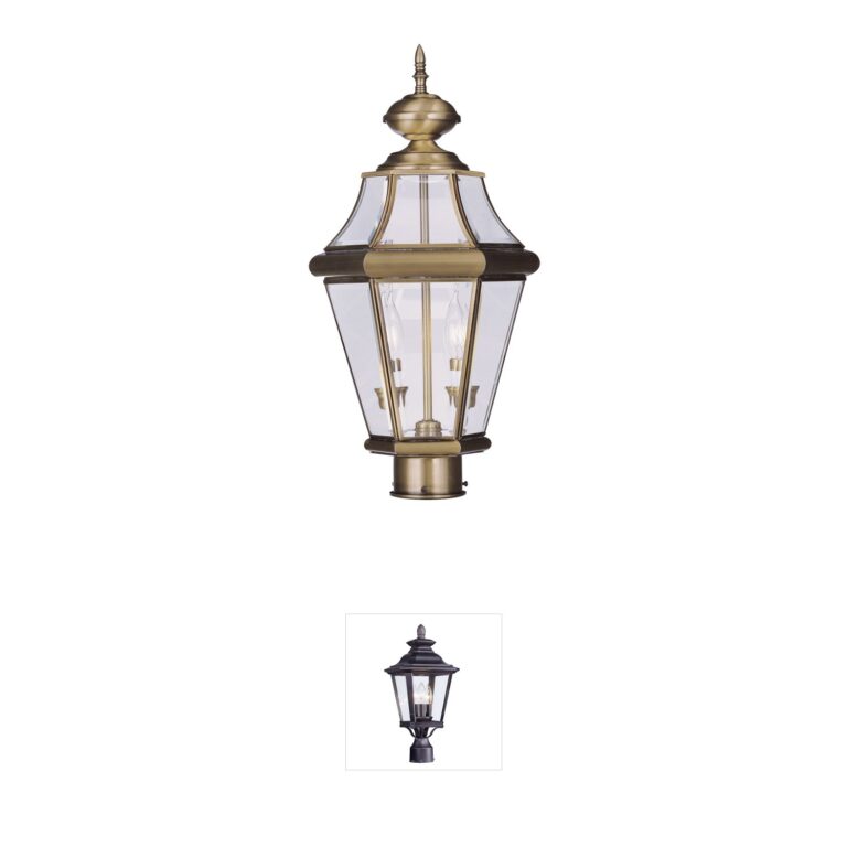 Livex Lighting Georgetown Solid Brass Outdoor Post Light