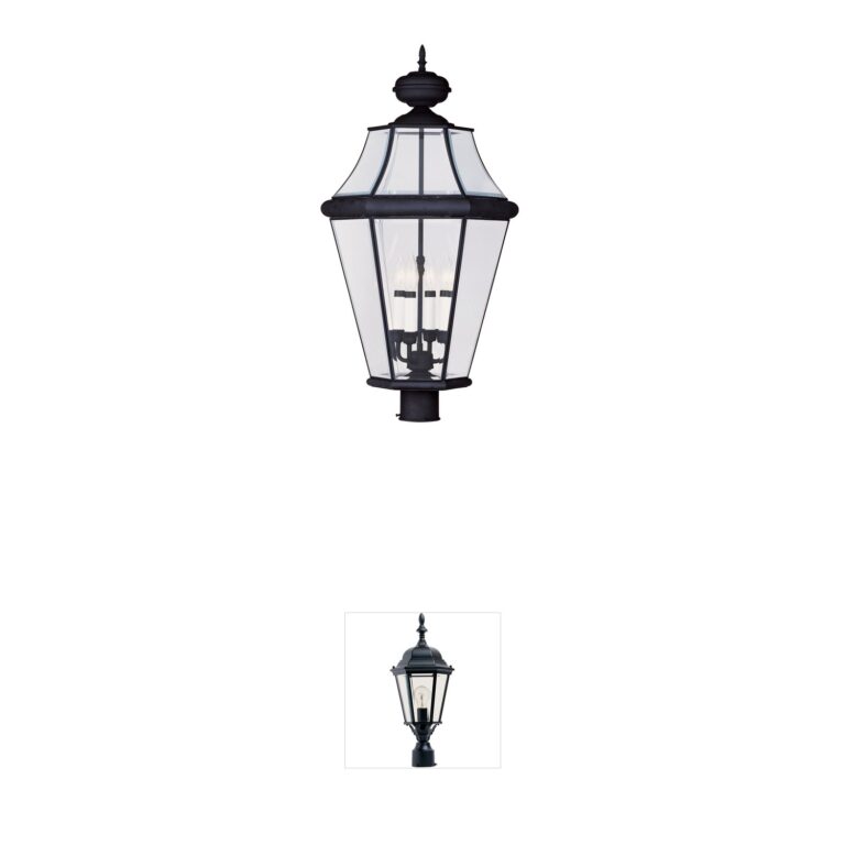 Livex Lighting Georgetown Solid Brass Outdoor Post Lantern
