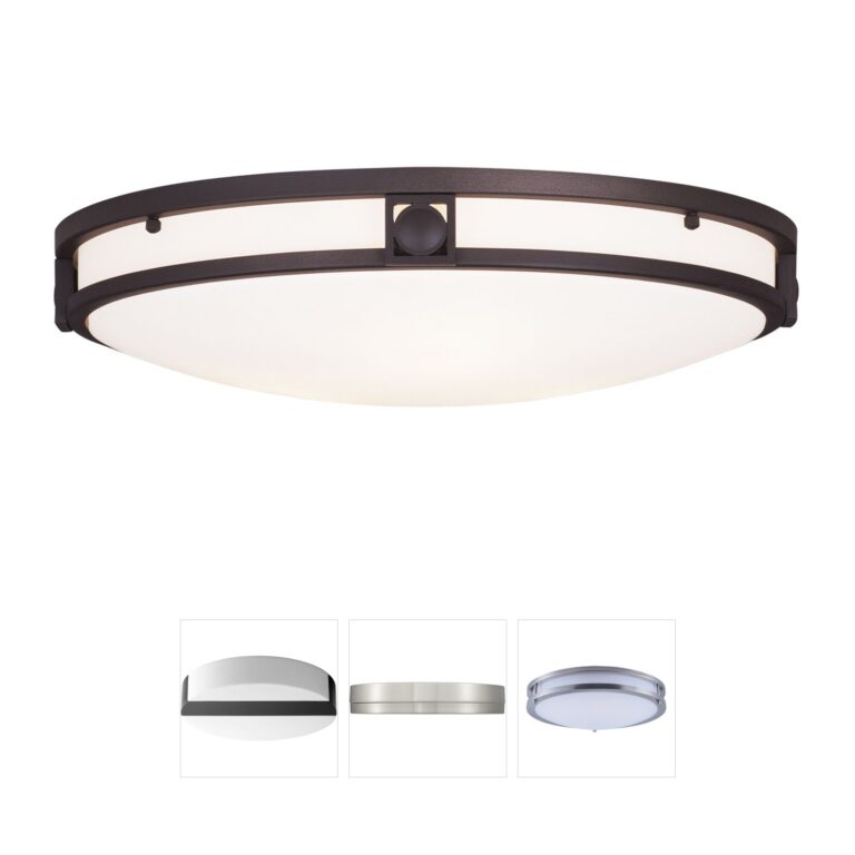 Livex Lighting Titania Bronze Flush Mount with Satin White Glass