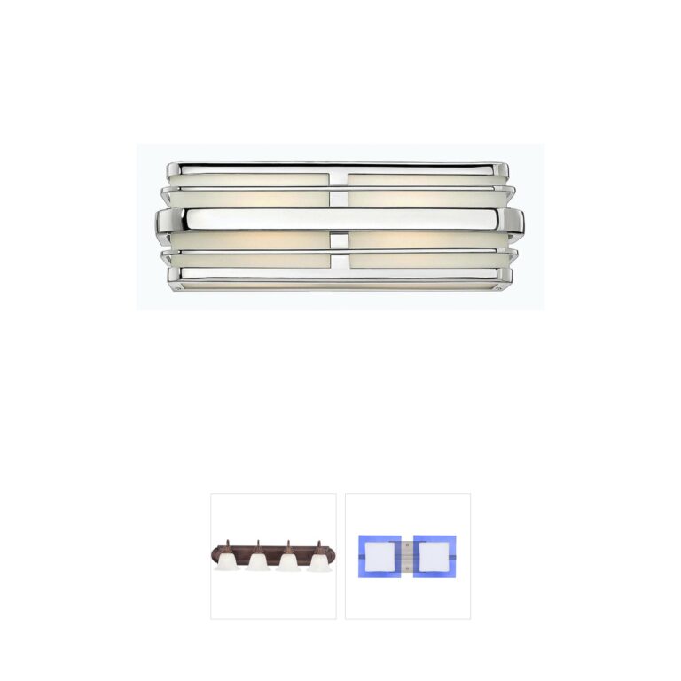 Hinkley Winton 2-Light Chrome Vanity with White Etched Glass