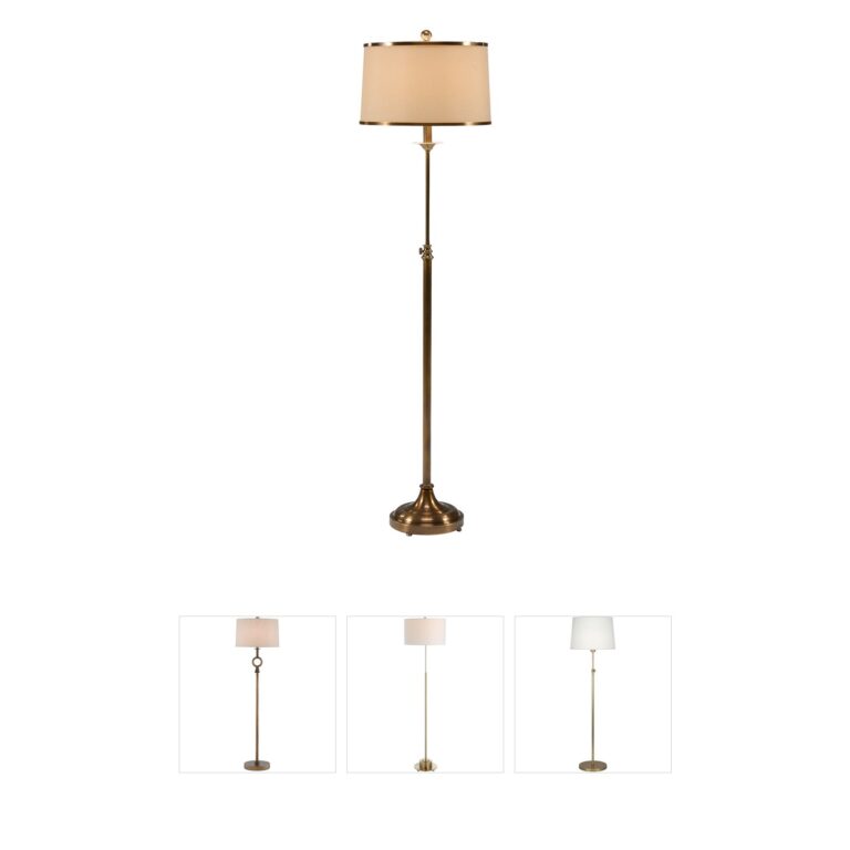 Wildwood MarketPlace Iron Floor Lamp in Antique Brass Patina
