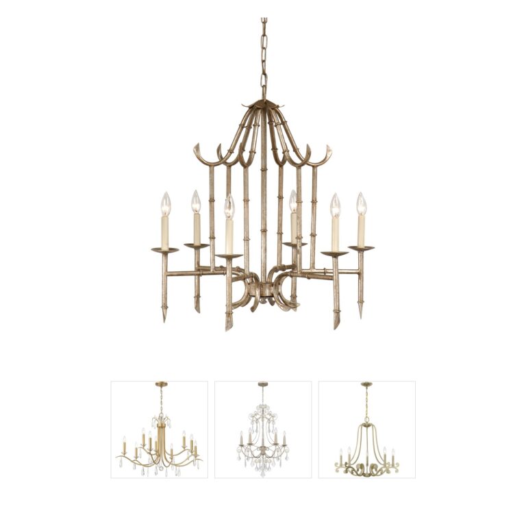 Wildwood Wildwood 6-Light Antique Silver Patina Metal Chandelier