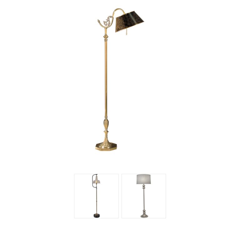 Wildwood Collection Antiqued Solid Brass Floor Lamp