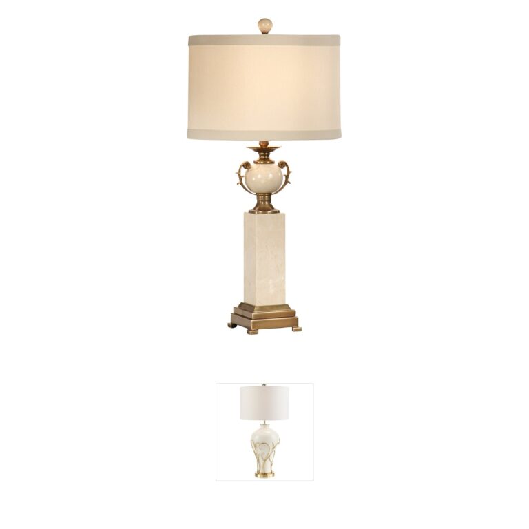 Wildwood Wildwood Natural White Marble Table Lamp