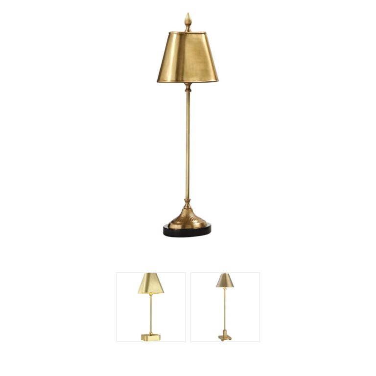 Wildwood MarketPlace Solid Brass Table Lamp in Antique Patina