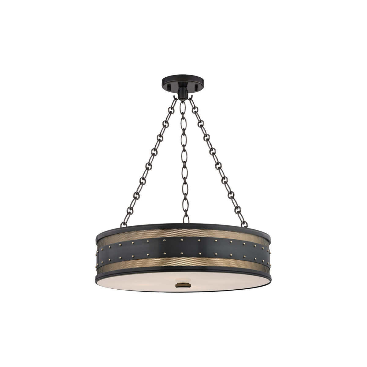 Hudson Valley Gaines Pendant | Aged Bronze & Frosted Glass