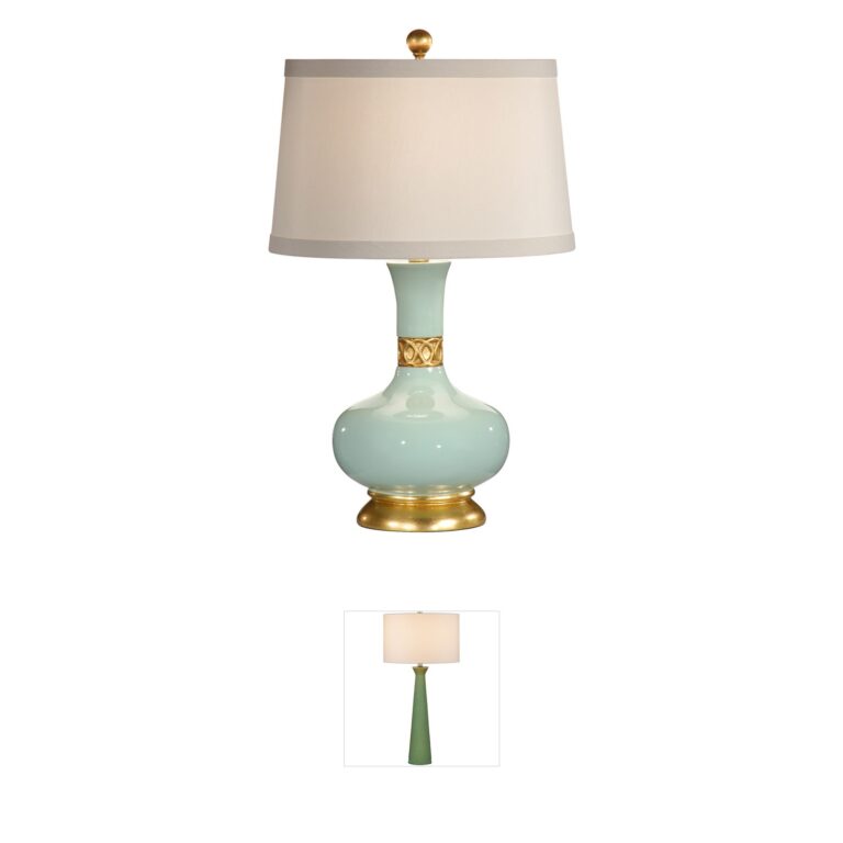 Wildwood Collection Breeze Blue Glaze Porcelain Table Lamp