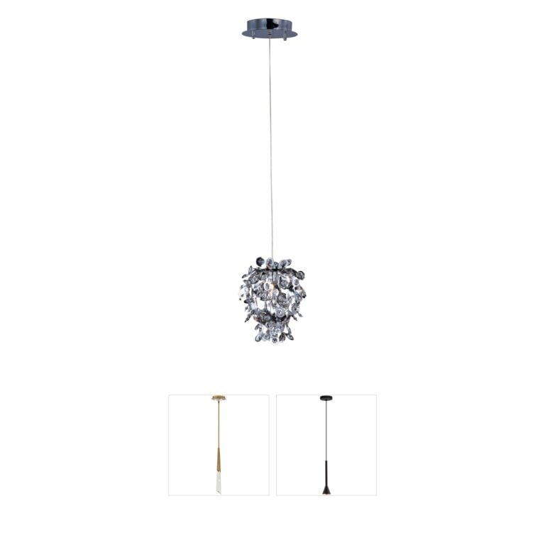 Maxim Lighting Comet Polished Chrome & Crystal Mini Pendant