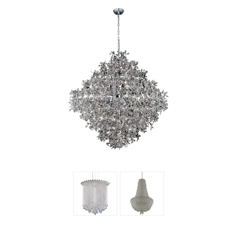 Maxim Lighting Comet 21-Light Beveled Crystal Pendant in Polished Chrome