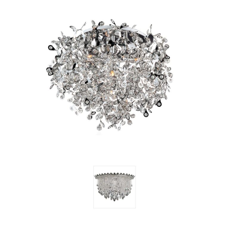 Maxim Lighting Comet Polished Chrome & Crystal Flush Mount