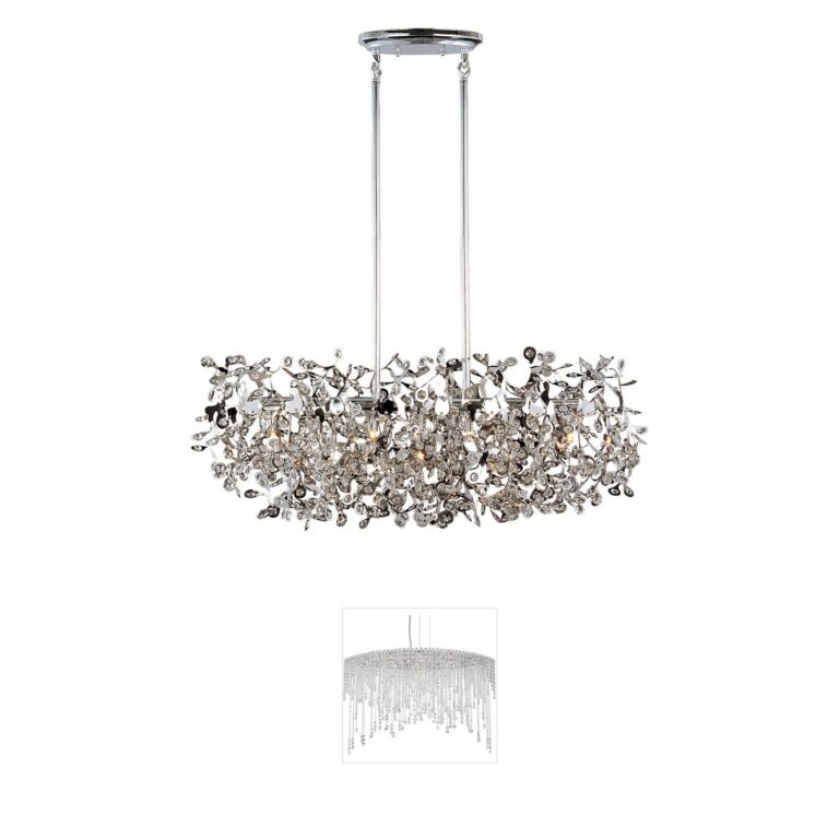 Maxim Lighting Comet Polished Chrome & Crystal Island Light