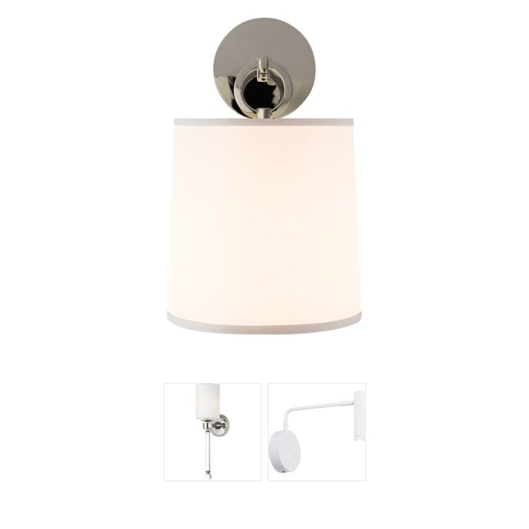 Visual Comfort Signature Collection Barbara Barry French Cuff Polished Nickel Sconce