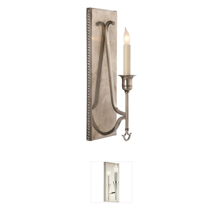 Visual Comfort Signature Collection John Rosselli Savannah Sheffield Silver Wall Sconce