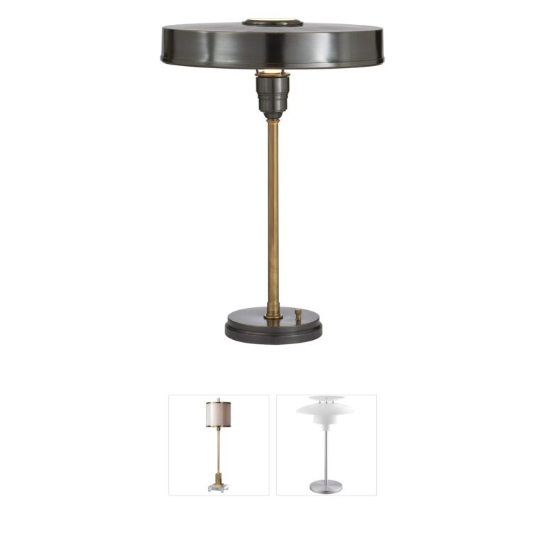 Visual Comfort Signature Collection Thomas O'Brien Carlo Bronze and Antique Brass Table Lamp