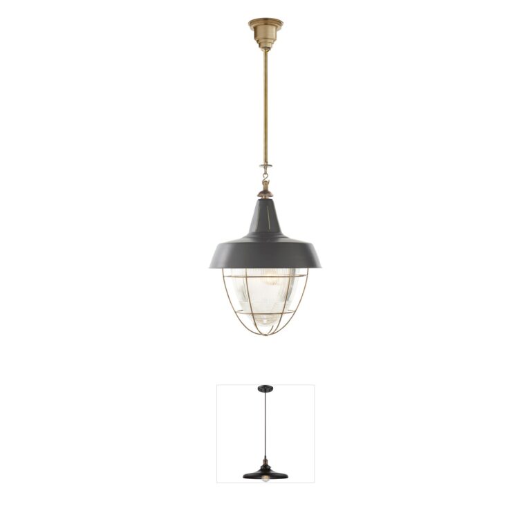 Visual Comfort Signature Collection Thomas O'Brien Henry Brass Pendant