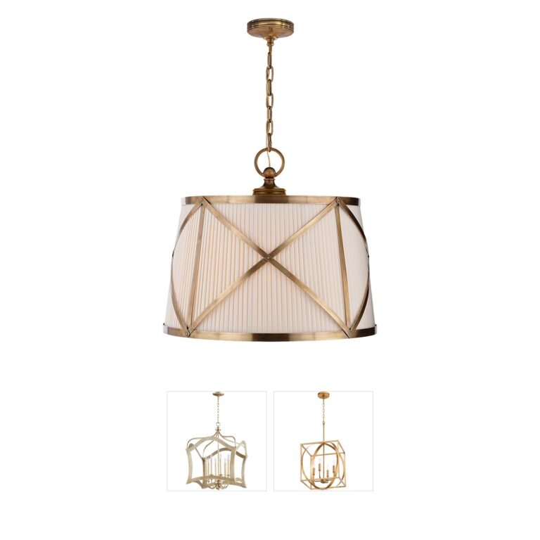 Visual Comfort Signature Collection Chapman & Myers Grosvenor Antique-Burnished Brass Pendant