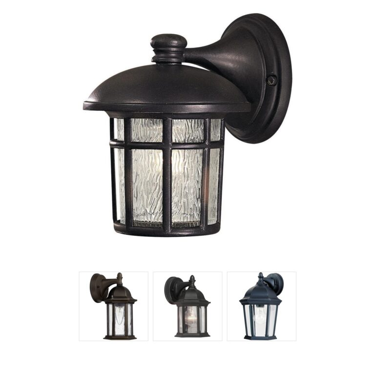 Minka-Lavery Cranston Heritage Outdoor Wall Light with Driftwood Glass