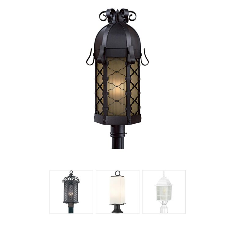 Minka-Lavery Montalbo Coal Steel Post Lantern