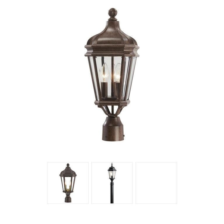 Minka-Lavery Harrison Vintage Rust Aluminum Post Light