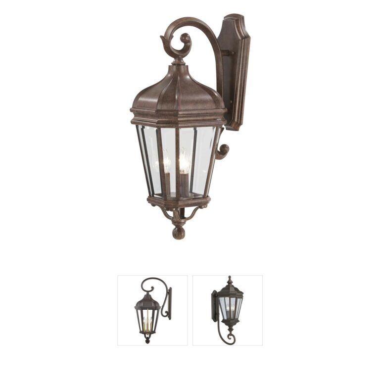 Minka-Lavery Harrison 3-Light Vintage Rust Outdoor Wall Light