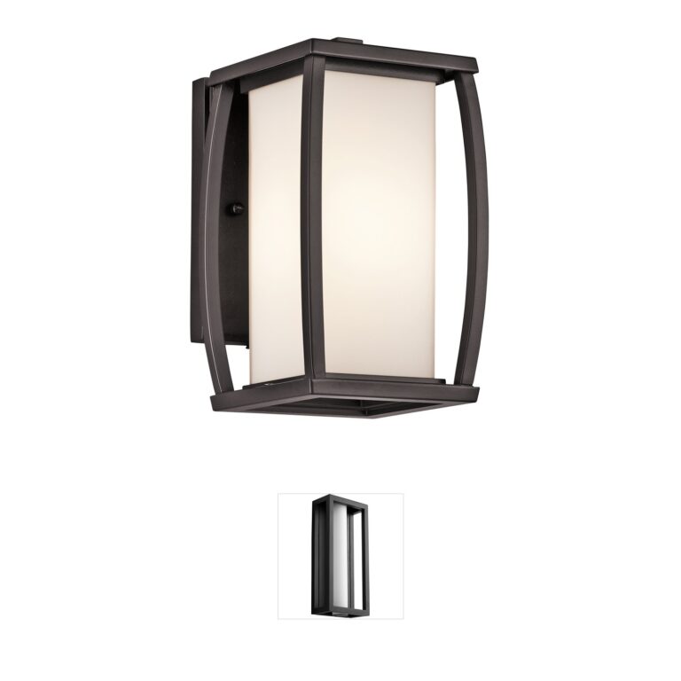Kichler Bowen Architectural Bronze Outdoor Wall Light