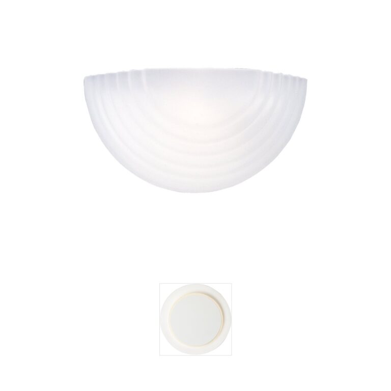 Generation Lighting Stepped Glass 1-Light Satin White Wall Sconce