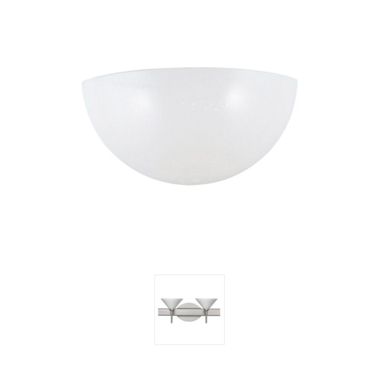 Generation Lighting Edla 1-Light White Steel Vanity Light with Acrylic Diffuser