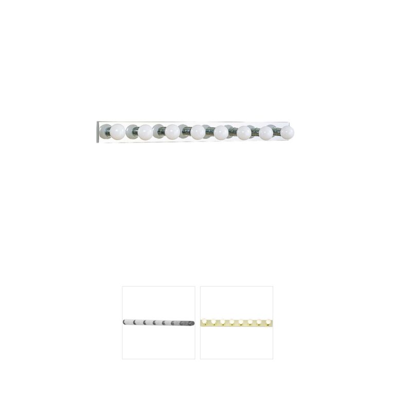 Generation Lighting Center Stage 48-Inch 8-Light Chrome Hollywood Vanity Light