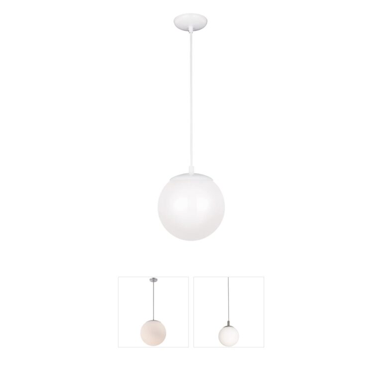 Visual Comfort Studio Collection Leo - Hanging Globe White Glass Pendant