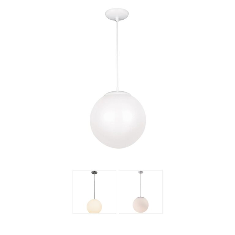 Visual Comfort Studio Collection Leo - Hanging Globe 14-Inch White Pendant