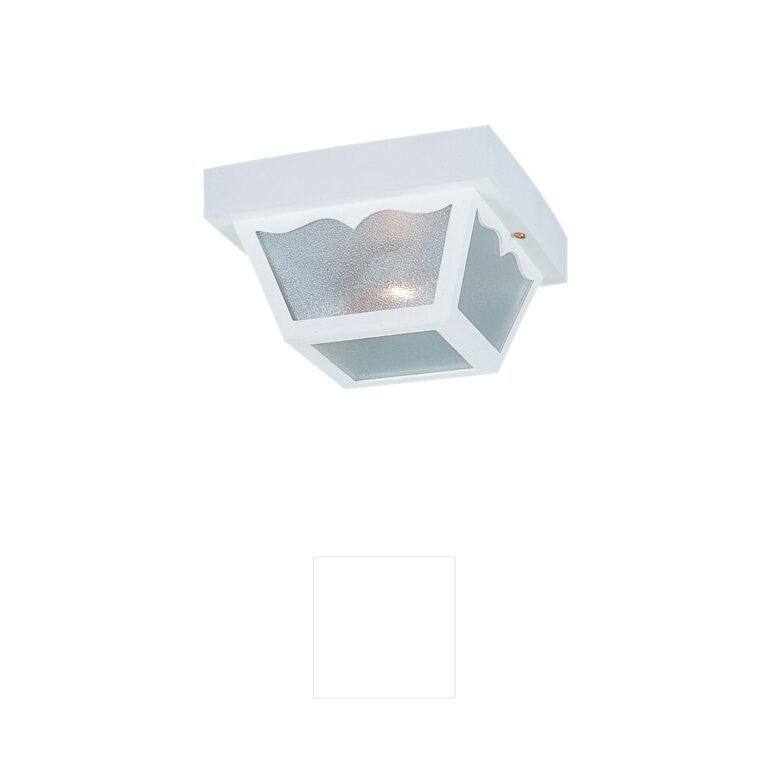 Generation Lighting Outdoor Ceiling White Flush Mount