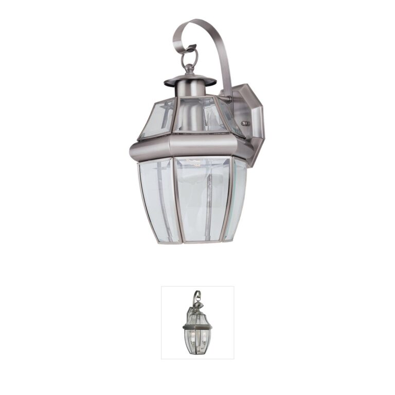 Generation Lighting Lancaster Antique Brushed Nickel Brass Outdoor Wall Lantern