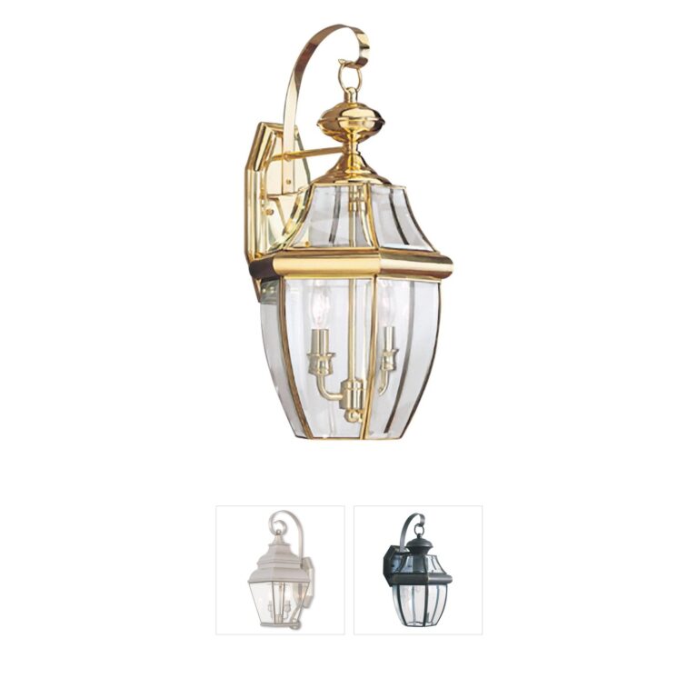 Generation Lighting Lancaster Polished Brass 2-Light Outdoor Wall Lantern