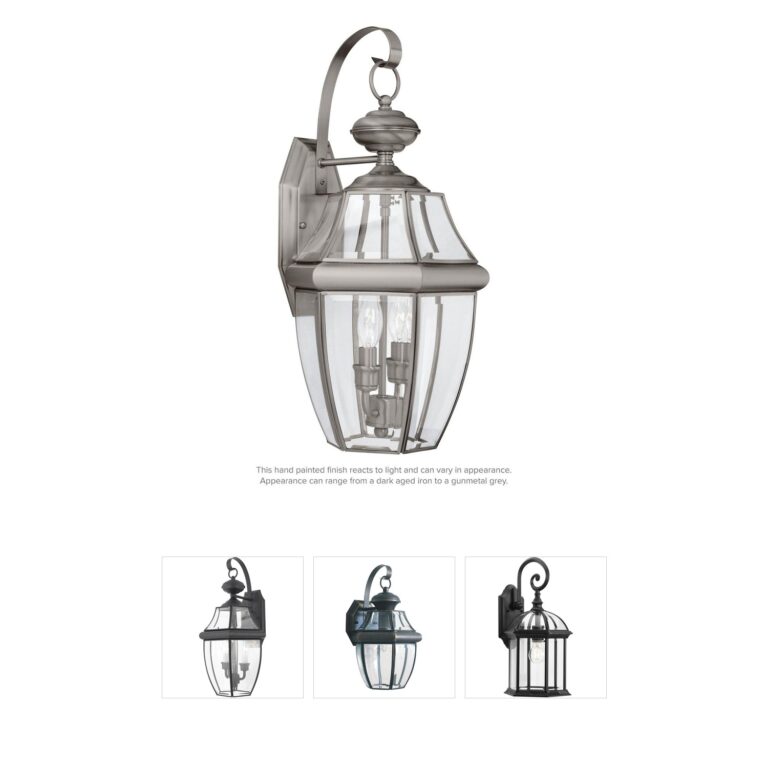 Generation Lighting Lancaster Antique Brushed Nickel 2-Light Outdoor Lantern