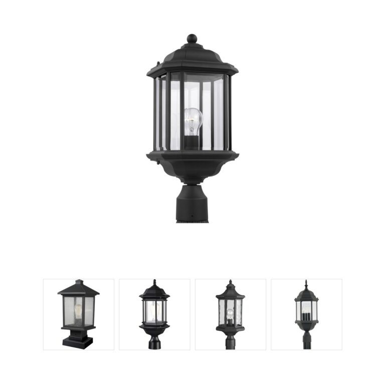 Generation Lighting Kent Black Outdoor Post Lantern