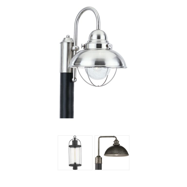 Generation Lighting Sebring Brushed Stainless Post Lantern
