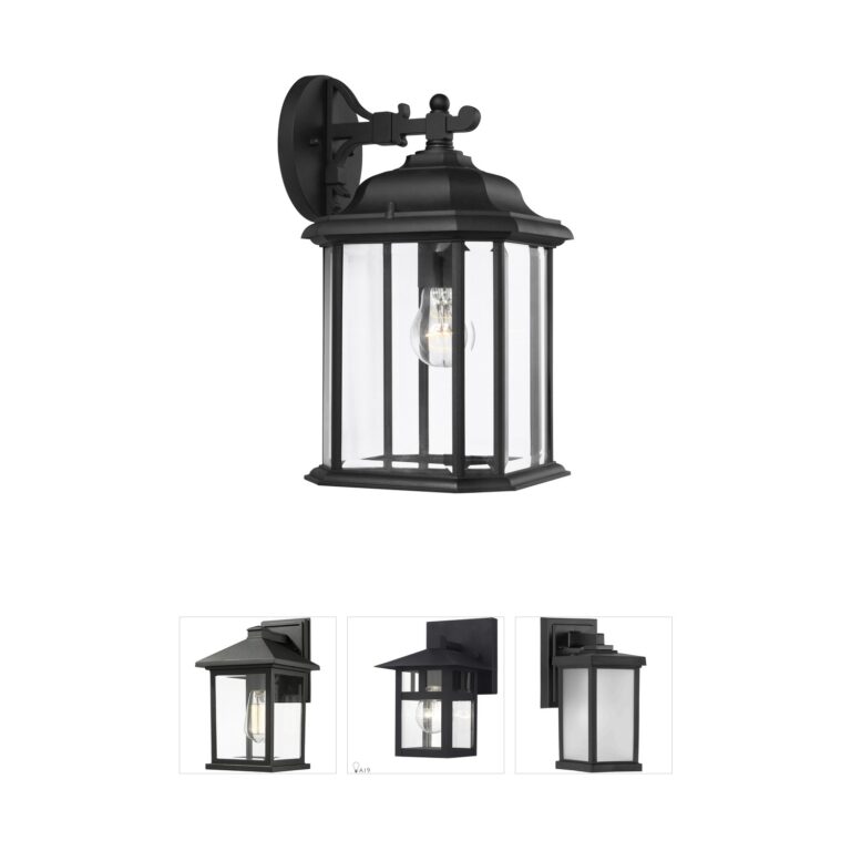 Generation Lighting Kent Black Die Cast Aluminum Outdoor Wall Lantern