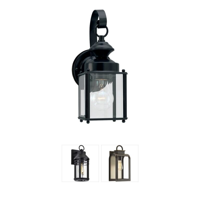 Generation Lighting Jamestowne Black Aluminum Wall Lantern
