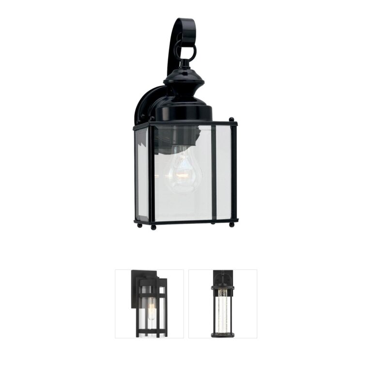 Generation Lighting Jamestowne Black Aluminum Outdoor Wall Lantern