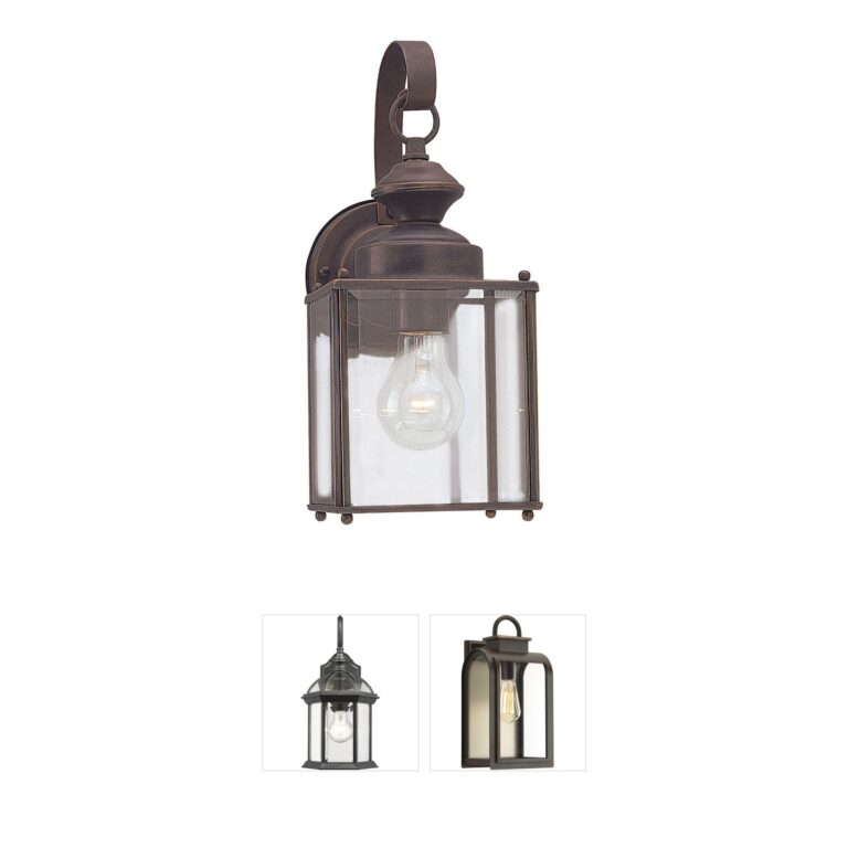 Generation Lighting Jamestowne Antique Bronze Outdoor Wall Lantern with Clear Beveled Glass