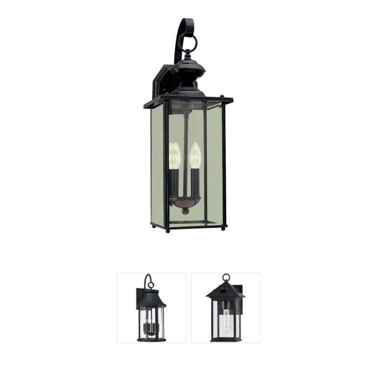 Generation Lighting Jamestowne Black Aluminum Outdoor Wall Lantern