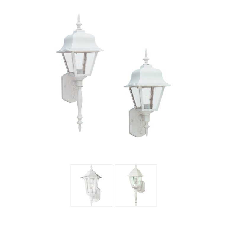 Generation Lighting Polycarbonate Outdoor 25-Inch White Wall Lantern